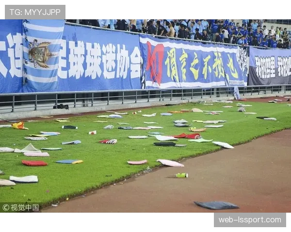 比赛因球迷向场内投掷杂物中断长达十五分钟